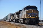Intermodal rolls east out of the siding